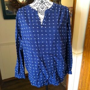 Navy Time & True Tunic top